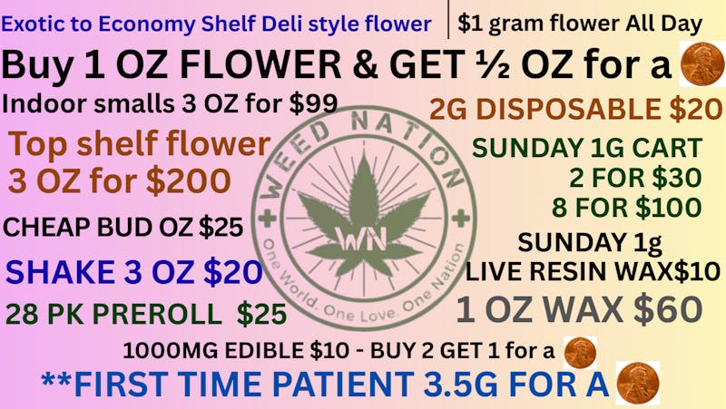 Weed Nation - May Ave SEPTEMBER SMOKY DEALS