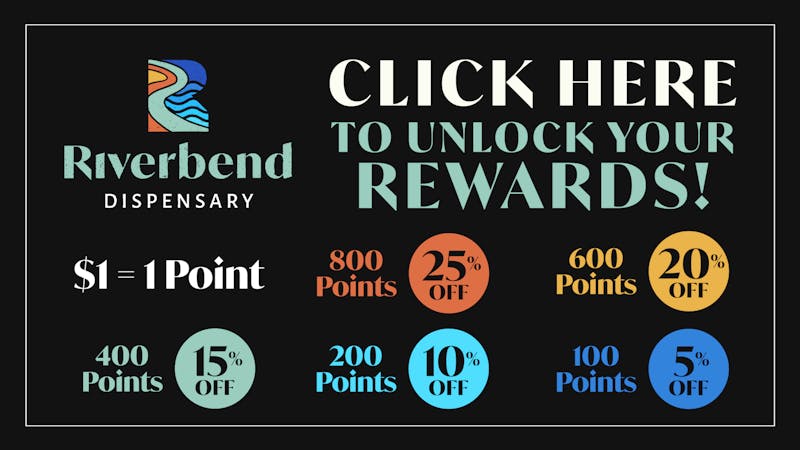 Riverbend Dispensary Earn Rewards: $1 = 1 Point @Riverbend - Hudson, NY