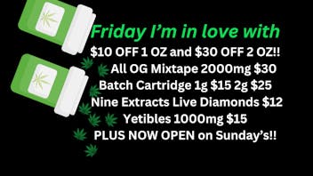 Ripple Cannabis Co The Cure Friday PLUS NOW OPEN SUNDAY'S!