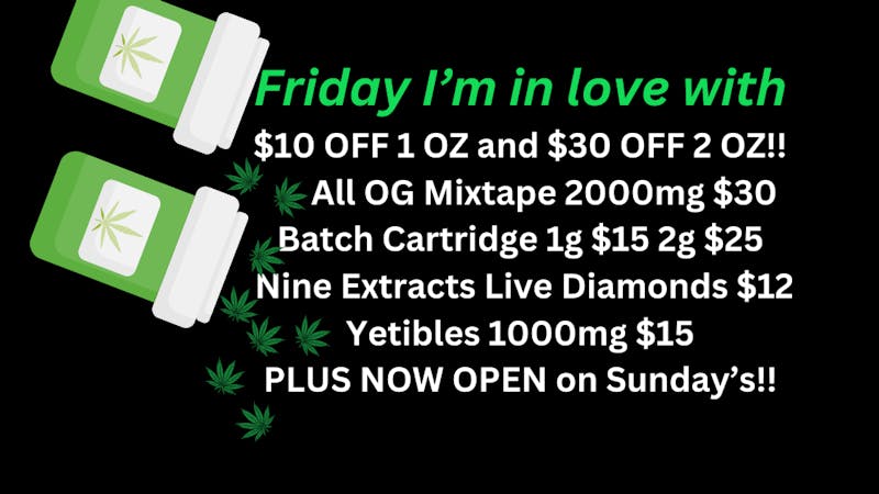Ripple Cannabis Co The Cure Friday PLUS NOW OPEN SUNDAY'S!