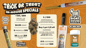 Goat House - Del City Trick or Treat In-House Specials