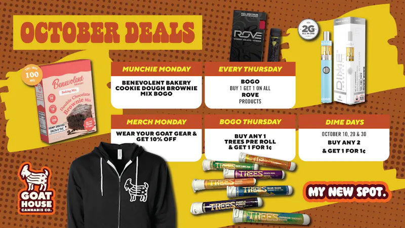 Euphora Powered By Goat House October Deals at Goat House