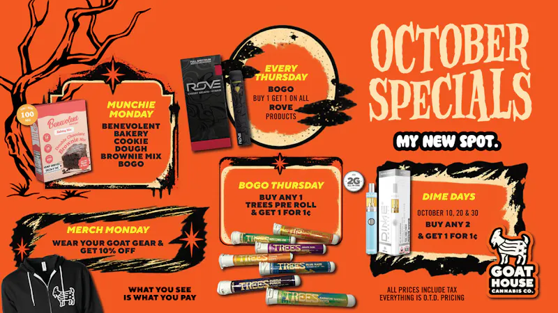 Goat House - May Ave October Deals at Goat House