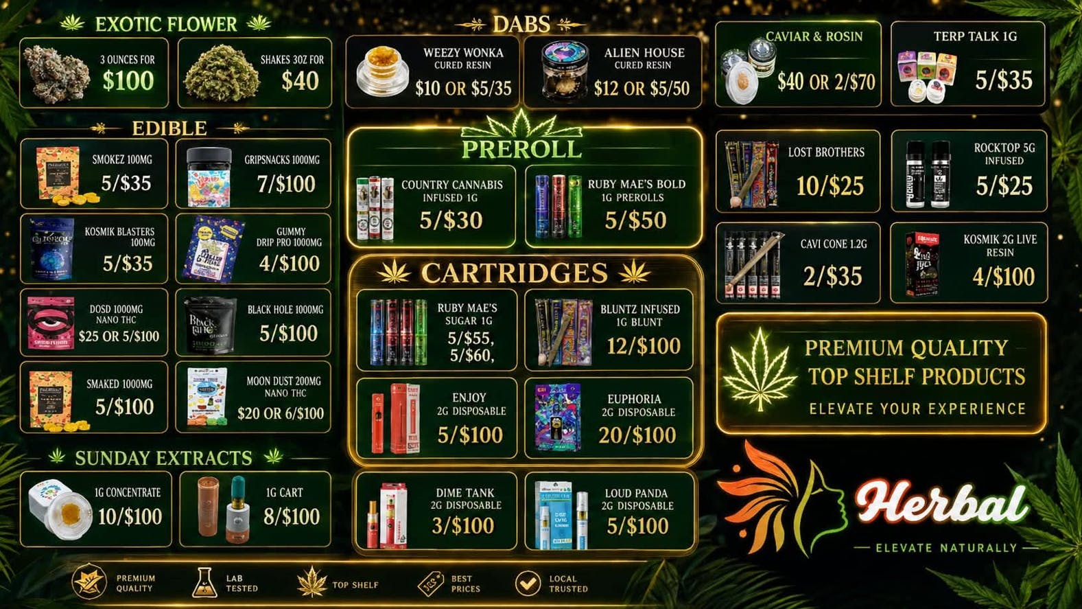 Herbal Meds Dispensary - Drive Thru CAVI CONE 1.3G - $15