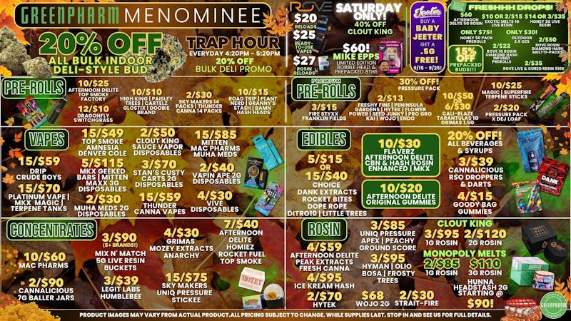 Green Pharm Menominee - Rec - 🤑DAILY SAVINGS!🤑