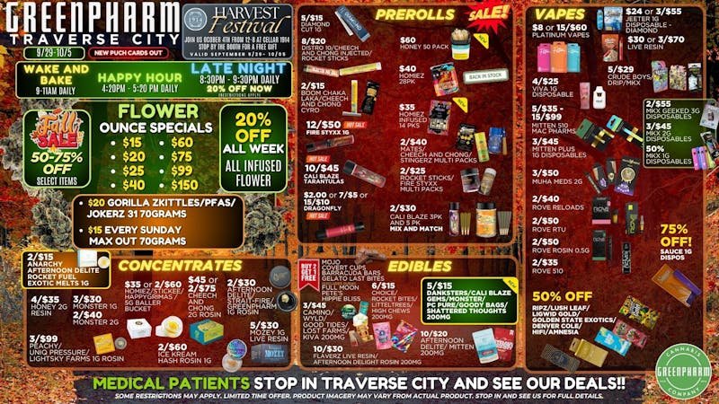 Green Pharm - Traverse City - Recreational & Medical 🍂 Fall Into Savings 🍂