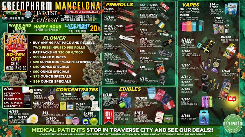Green Pharm - Mancelona -Recreational 🍂 Fall Into Savings 🍂