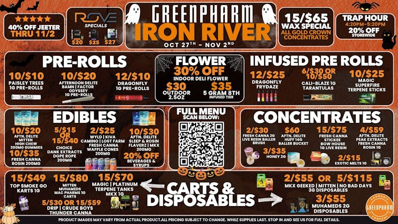 Green Pharm Iron River - Rec - Now Open! 👻🎃HAPPY HALLOWEEN!🎃👻
