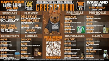 Green Pharm - Kalkaska - Recreational & Medical 🍁🦃50% off First Time Customers !! 🍁🦃