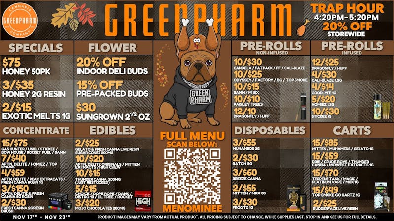 Green Pharm Menominee - Rec - 🍂DAILY DEALS @ THE PHARM!🍂