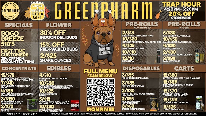 Green Pharm Iron River - Rec - Now Open! 🍂DAILY DEALS @ THE PHARM!🍂