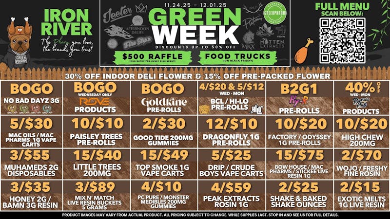 Green Pharm Iron River - Rec - Now Open! 🤑GREEN WEEK DOORBUSTERS EVERYDAY!!!!🤑