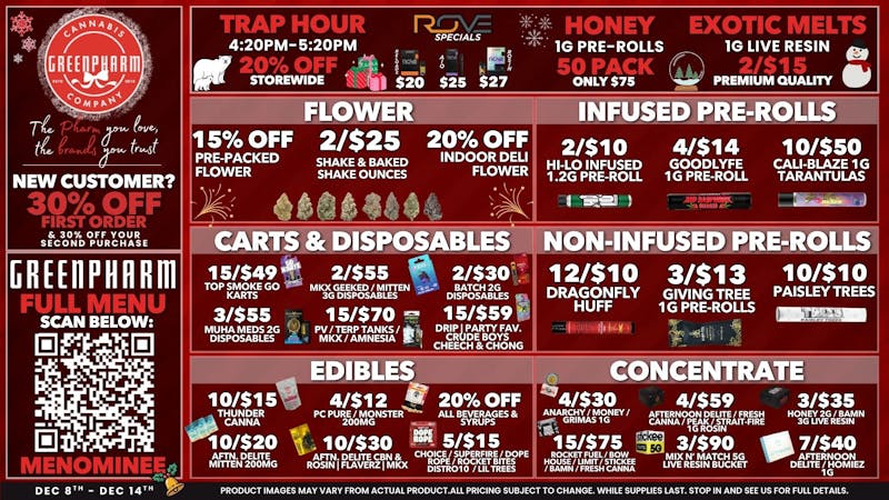 Green Pharm Menominee - Rec - ❄️MENOMINEE DAILY DEALS!!❄️