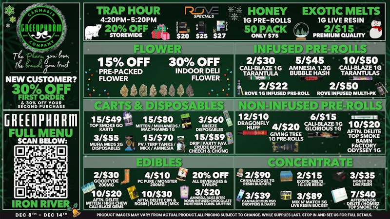 Green Pharm Iron River - Rec - Now Open! ❄️IRON RIVER DAILY DEALS!!!❄️