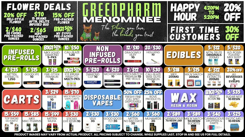 Green Pharm Menominee - Rec - 🤑DAILY SAVINGS!🤑