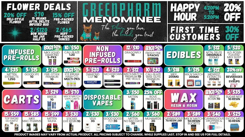 Green Pharm Menominee - Rec - 🤑DAILY SAVINGS!🤑