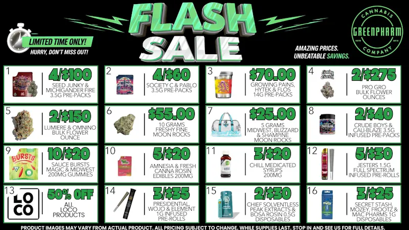 Green Pharm Menominee - Rec - ⚡FLASH SALE BLOWOUTS!⚡