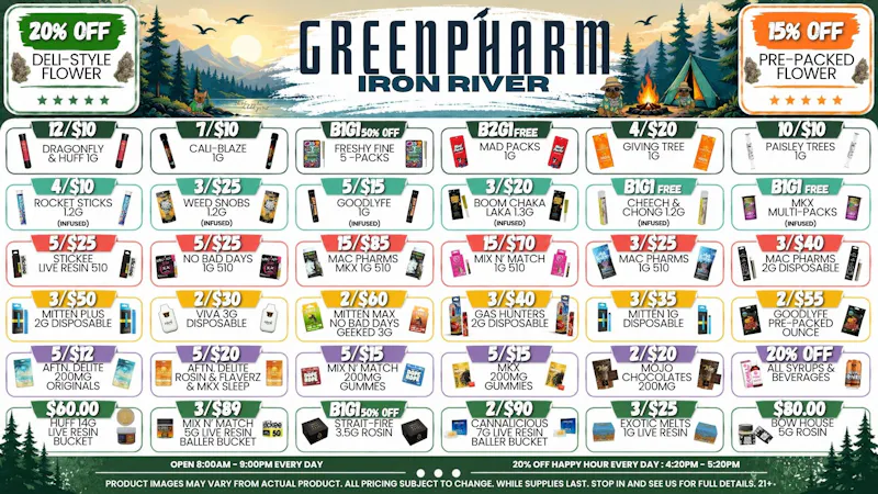 Green Pharm Iron River - Rec - Now Open! 🤑💸SHOP AND SAVE AT GREENPHARM!💸🤑