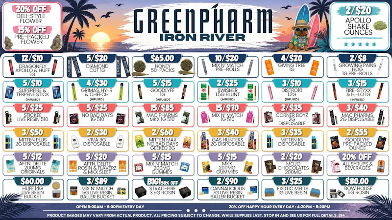 Green Pharm Iron River - Rec - Now Open! 🔥HOT SUMMER SAVINGS!🔥
