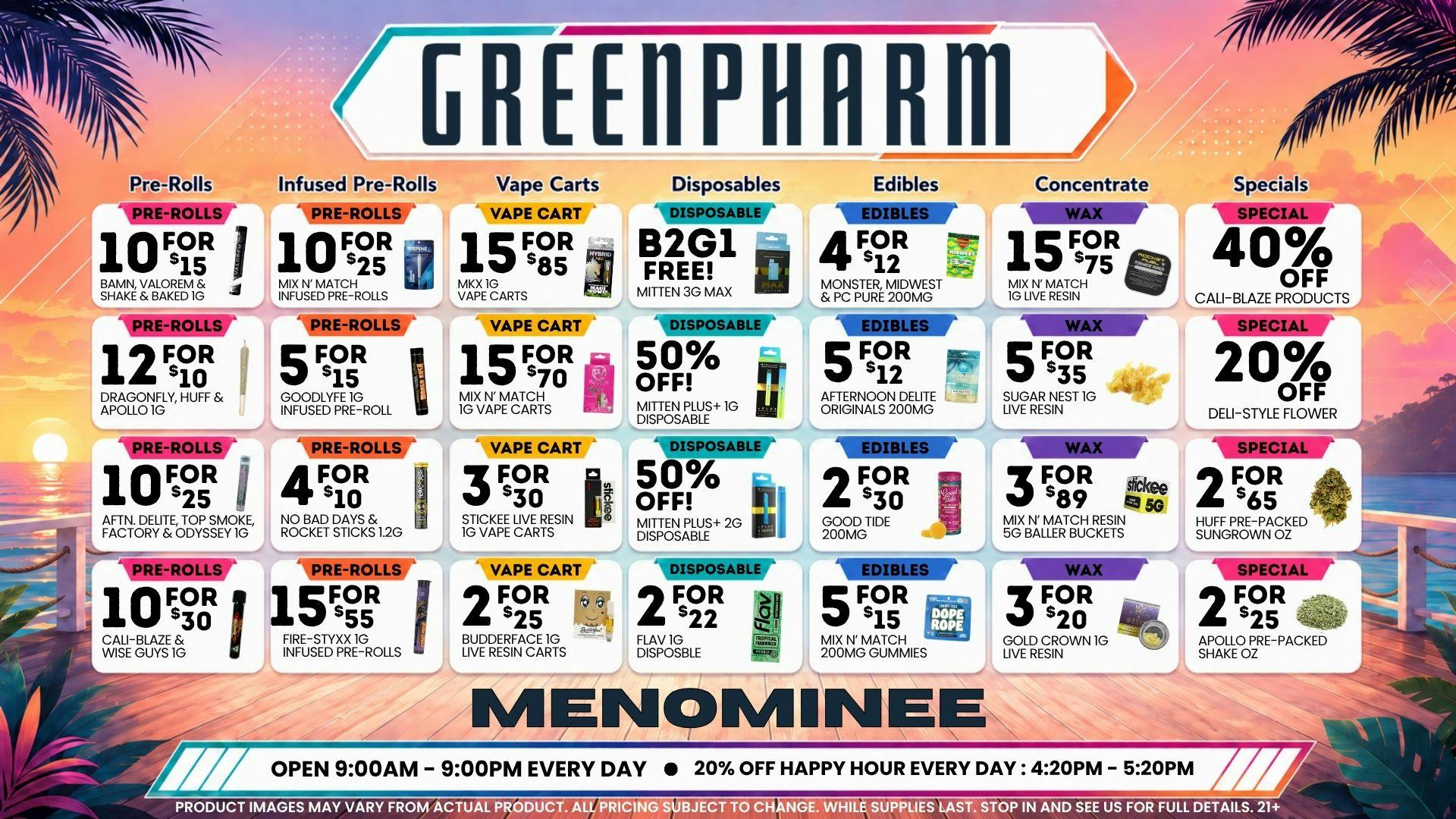 Green Pharm Menominee - Rec - 🔥SIZZLIN' SUMMER SAVINGS!🔥