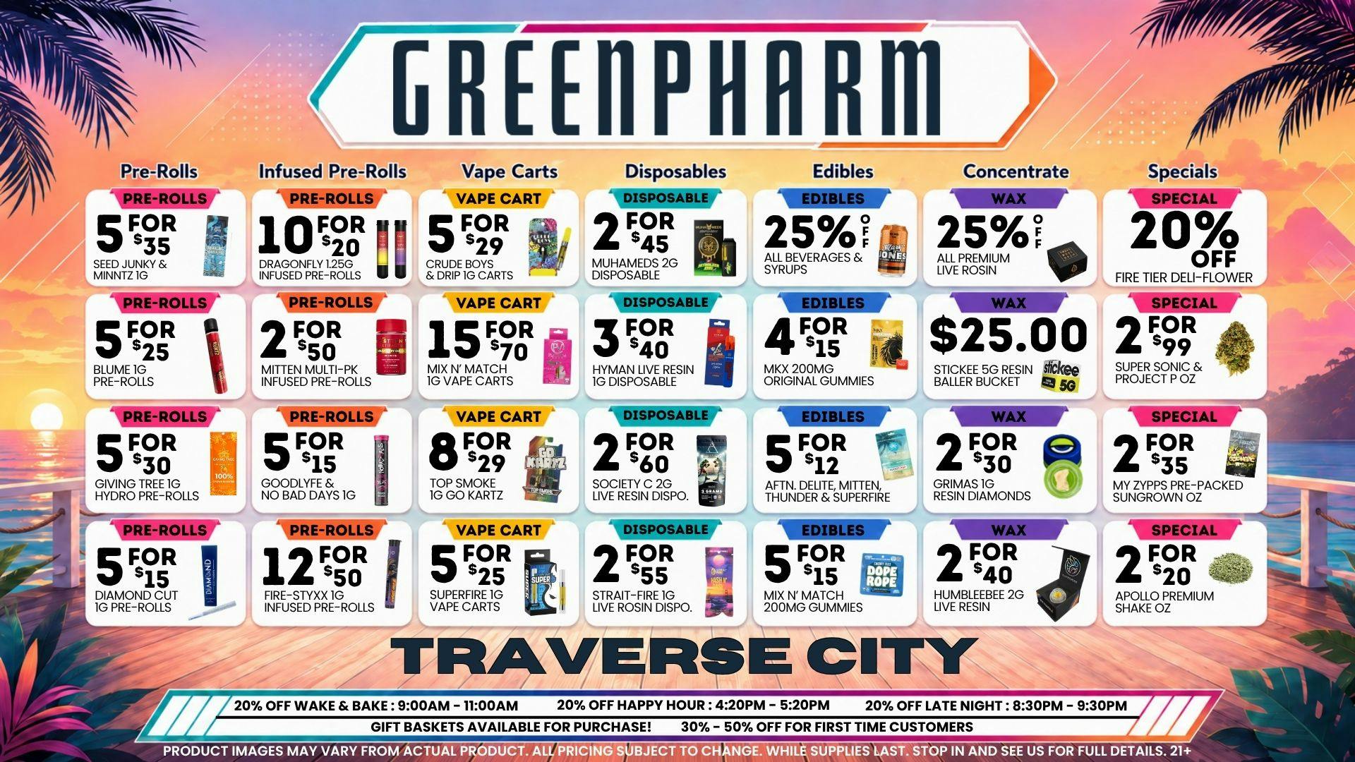 Green Pharm - Traverse City - Recreational & Medical 🔥HOT SUMMER SAVINGS @ GREEN PHARM 🔥