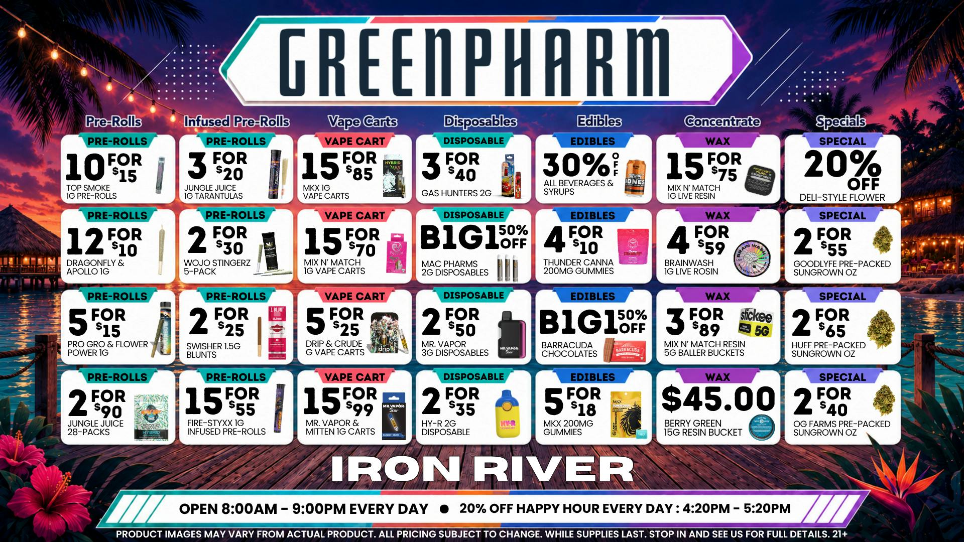 Green Pharm Iron River - Rec - Now Open! 🔥HOTTEST DEALS AROUND!🔥