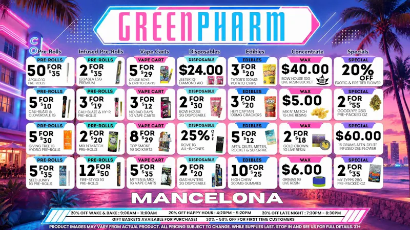 Green Pharm - Mancelona -Recreational 🌞 HOT SUMMER SAVINGS @ GREEN PHARM 🌞