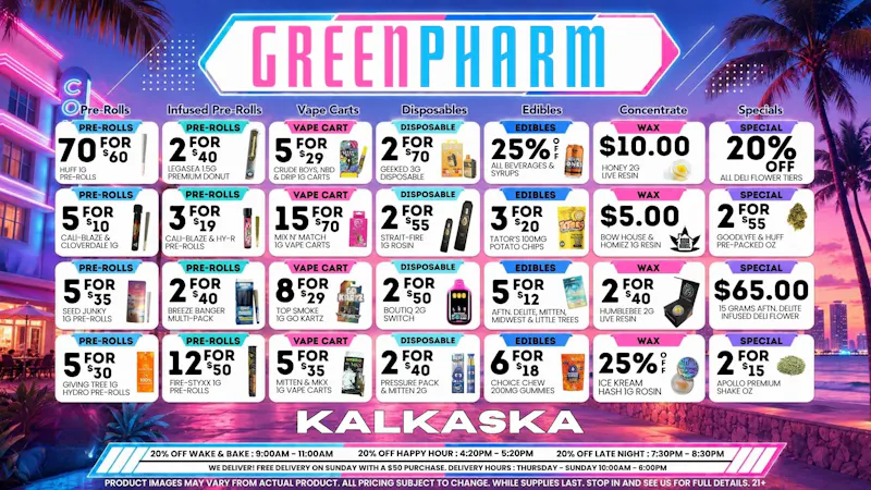 Green Pharm - Kalkaska - Recreational & Medical 🌞 HOT SUMMER SAVINGS @ GREEN PHARM 🌞