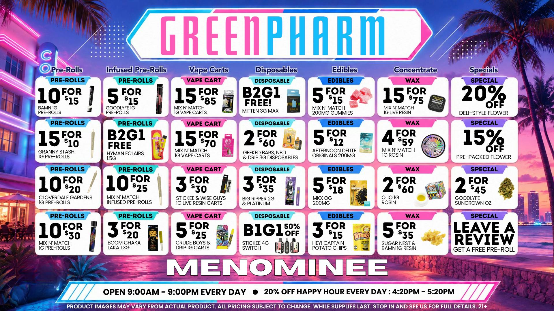 Green Pharm Menominee - Rec - 🌞HOT SUMMER SAVINGS!🌞