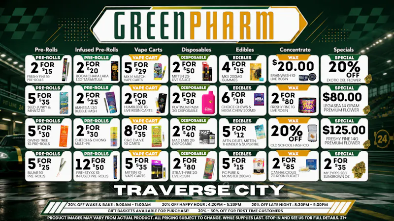 Green Pharm - Traverse City - Recreational & Medical 🔥BLAZING HOT SUMMER SAVINGS🔥