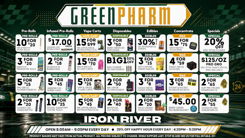 Green Pharm Iron River - Rec - Now Open! 🔥BLAZING HOT SAVINGS!🔥