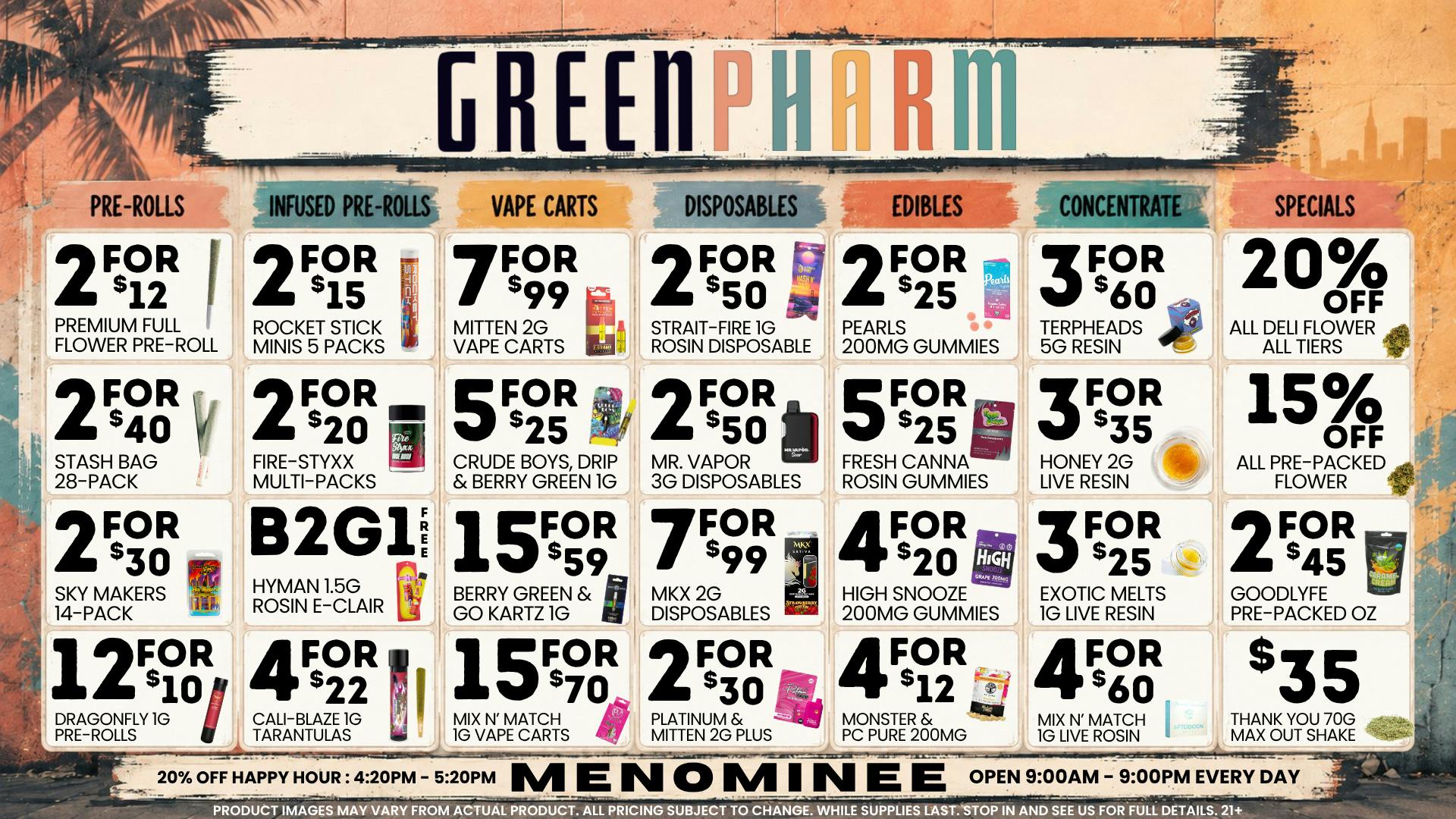 Green Pharm Menominee - Rec - 🤑💸DAILY SAVINGS!💸🤑