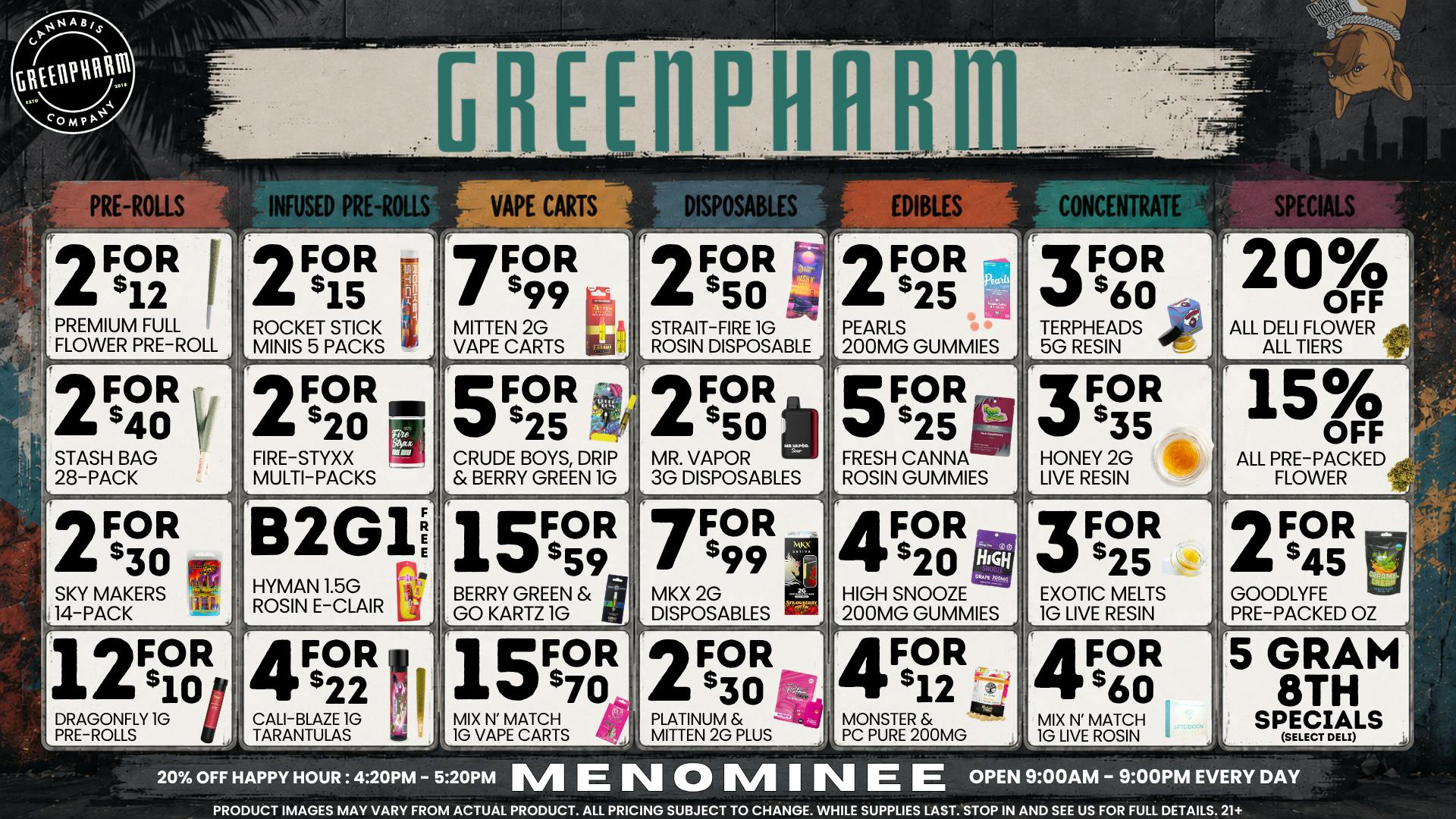 Green Pharm Menominee - Rec - 🤑DAILY SAVINGS!!!🤑