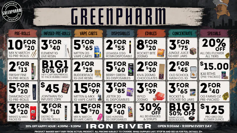Green Pharm Iron River - Rec - Now Open! 🤑DAILY SAVINGS!!!🤑