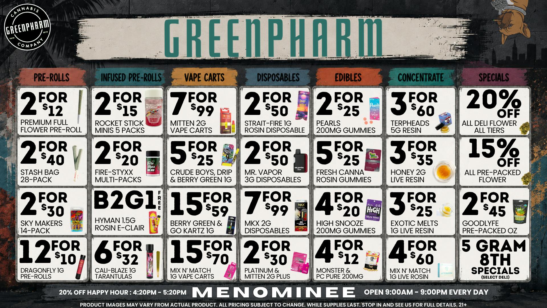 Green Pharm Menominee - Rec - 🤑DAILY SAVINGS!!!🤑