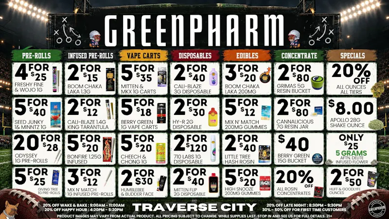 Green Pharm - Traverse City - Recreational & Medical 🍂🍁 Fall Into Savings !!🍁🍂
