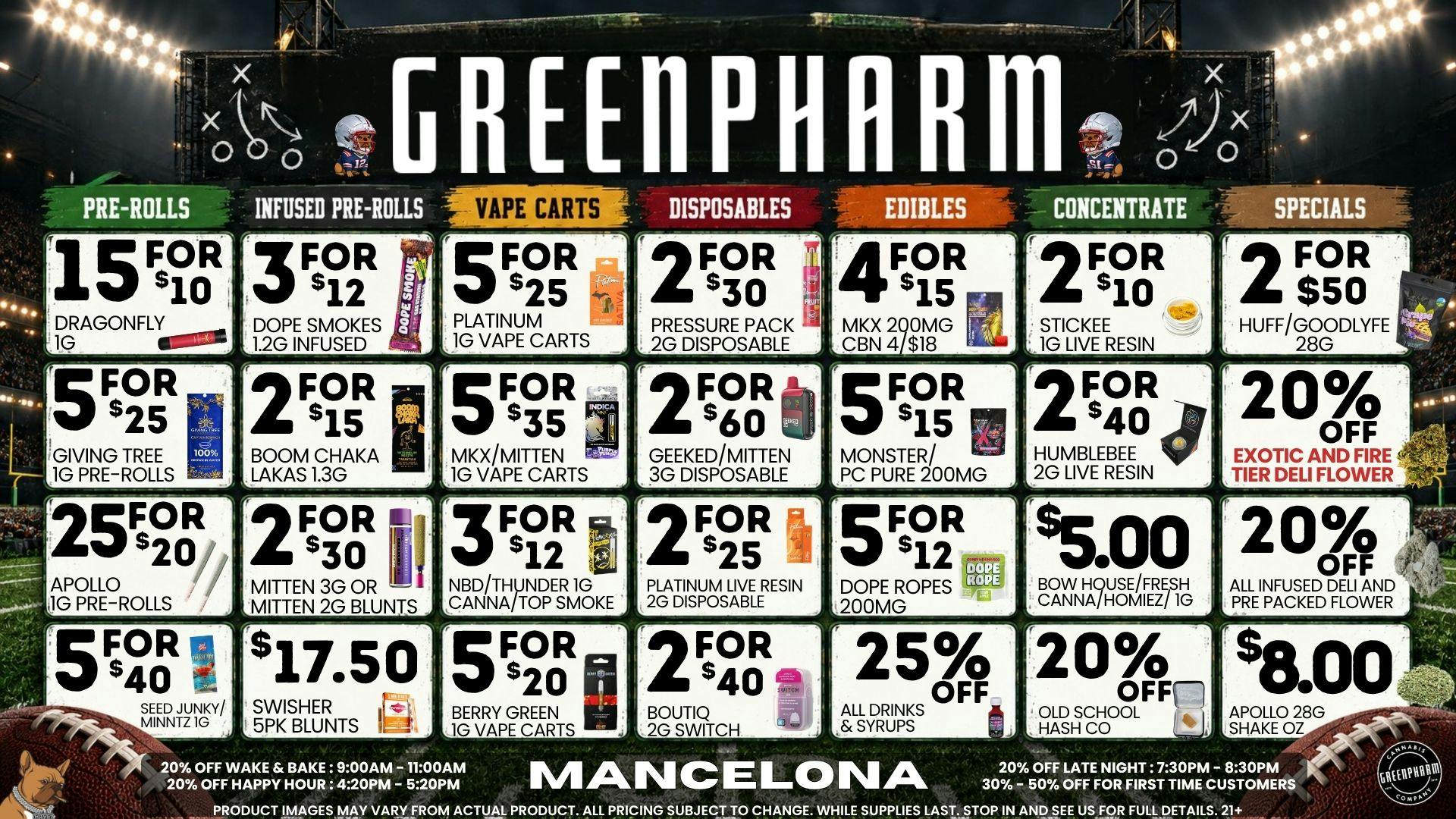 Green Pharm - Mancelona -Recreational 🍂🍁 Fall Into Savings !!🍁🍂