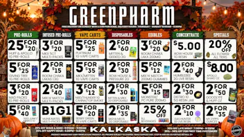 Green Pharm - Kalkaska - Recreational & Medical 🍂 Cool Weather, Hot Savings !!🌞