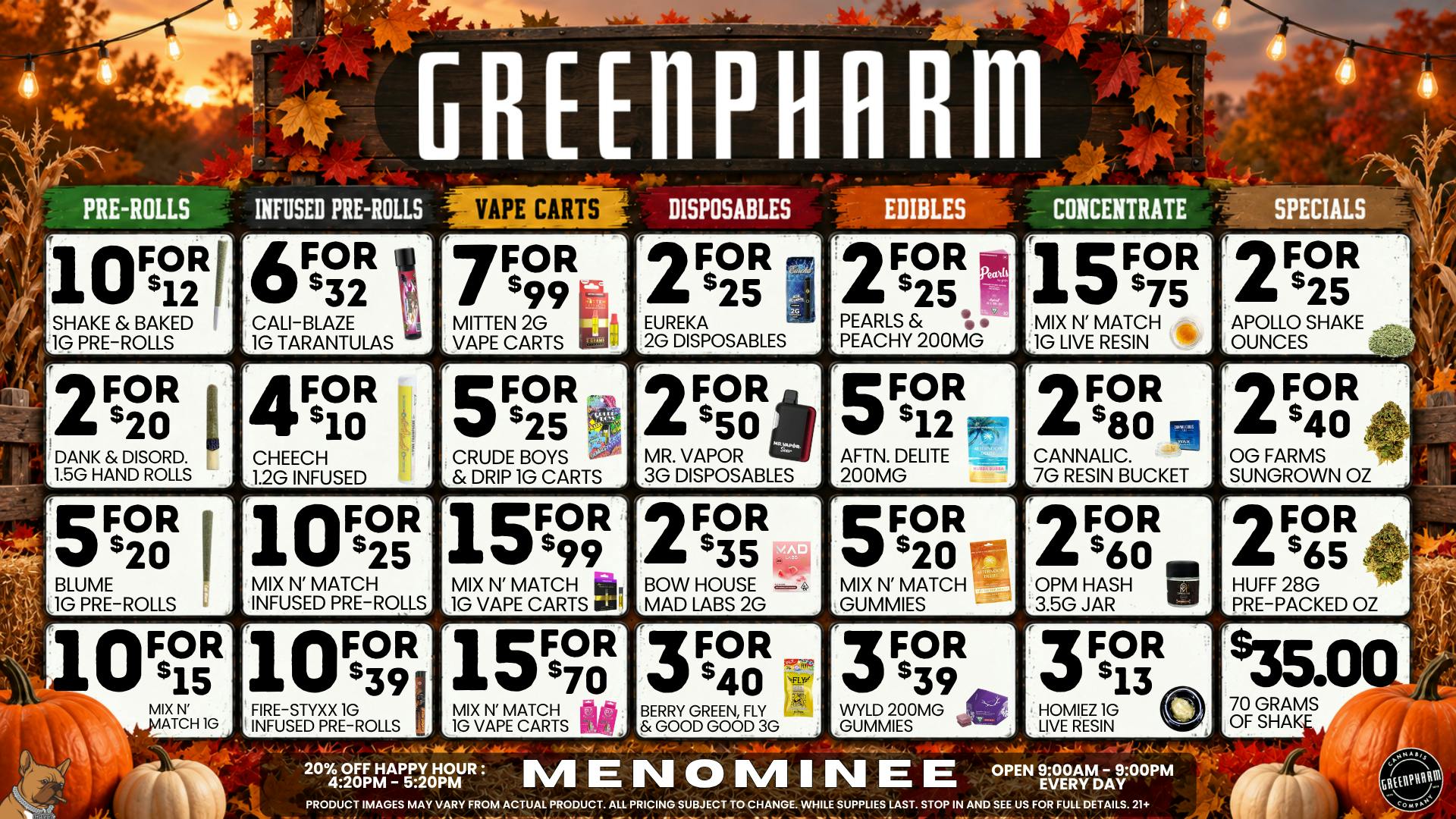 Green Pharm Menominee - Rec - 🍂DAILY SAVINGS!🍂