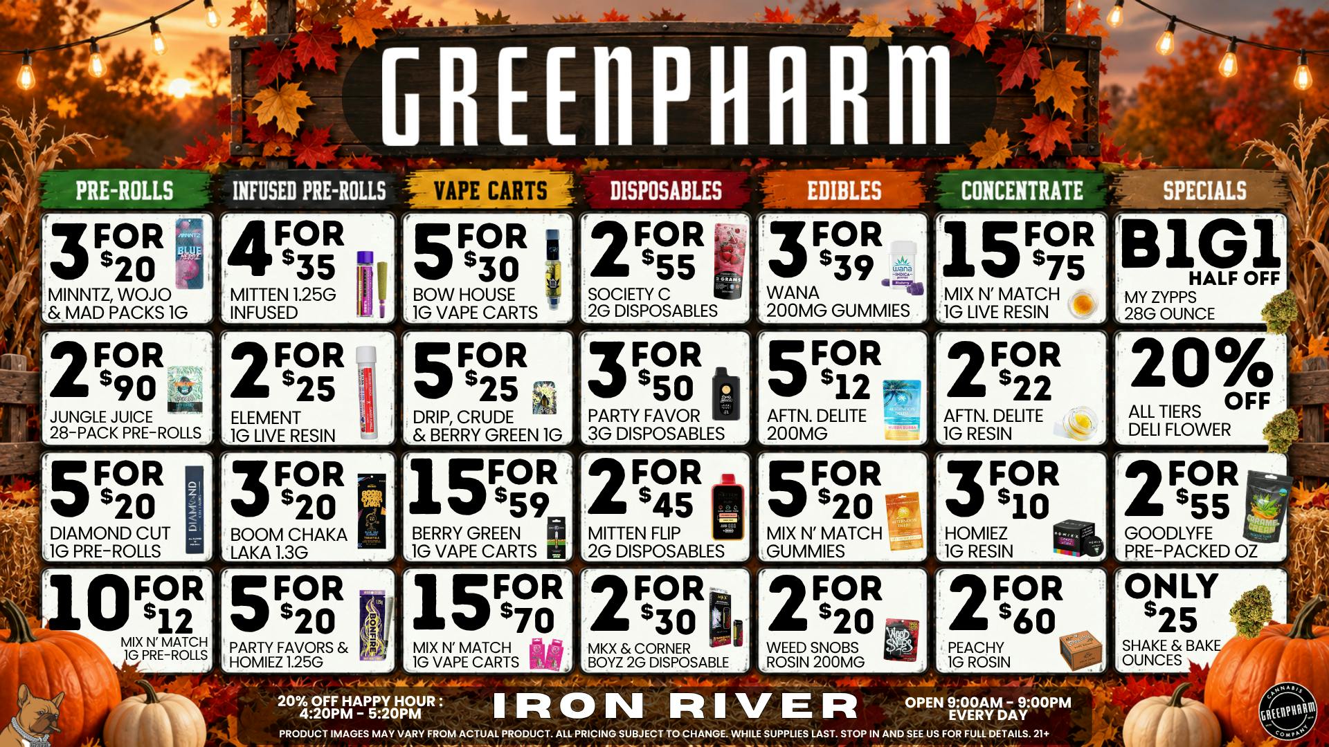 Green Pharm Iron River - Rec - Now Open! 🍂DAILY SAVINGS!🍂