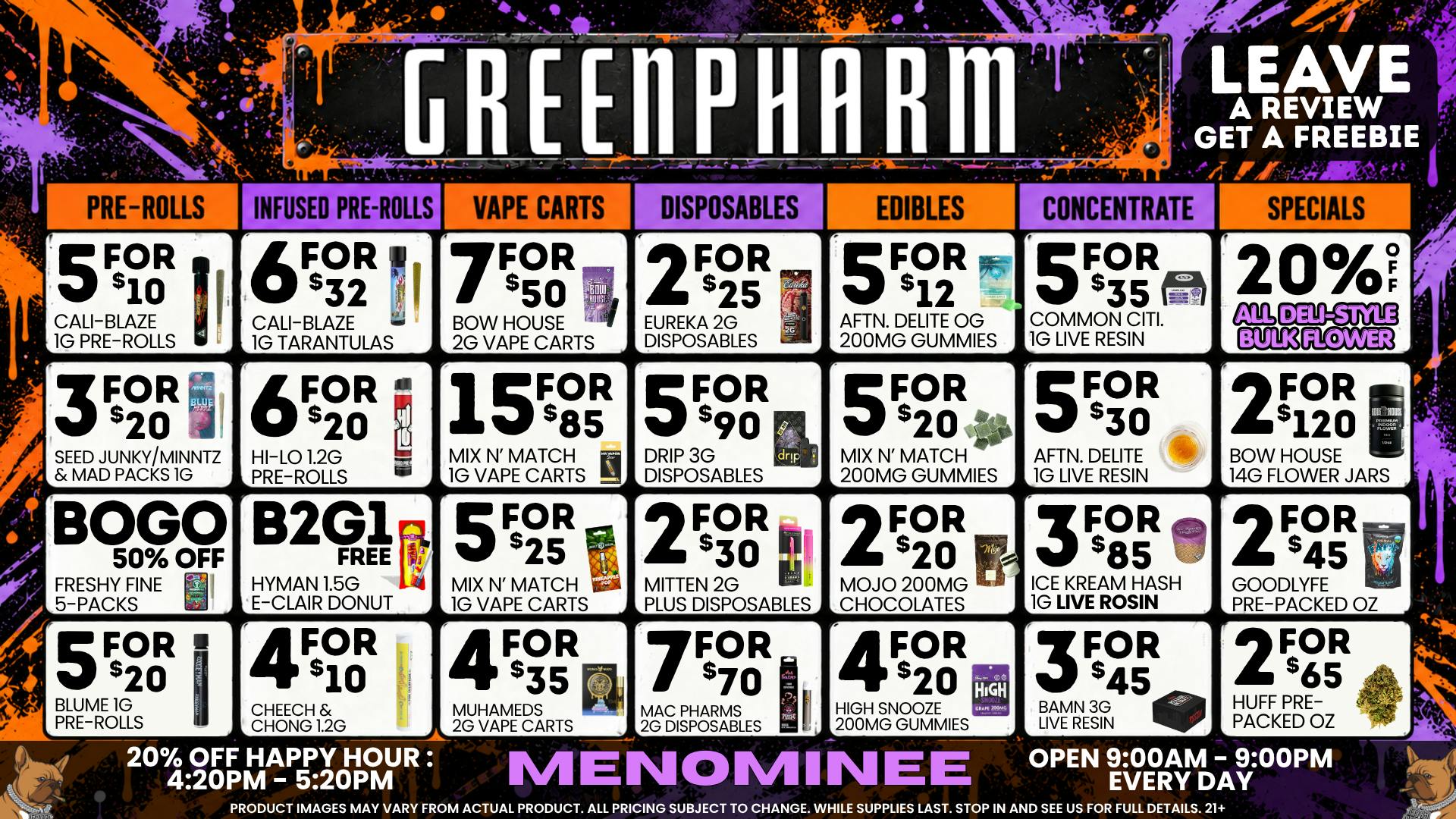 Green Pharm Menominee - Rec - ⚡DAILY SAVINGS!⚡