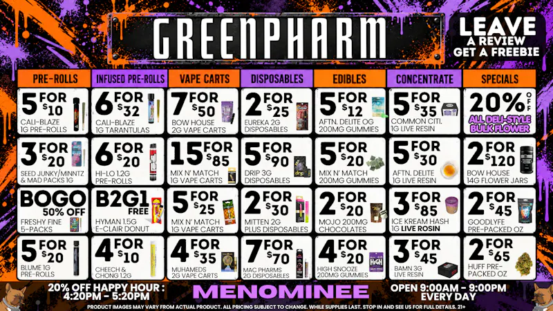 Green Pharm Menominee - Rec - ⚡DAILY SAVINGS!⚡