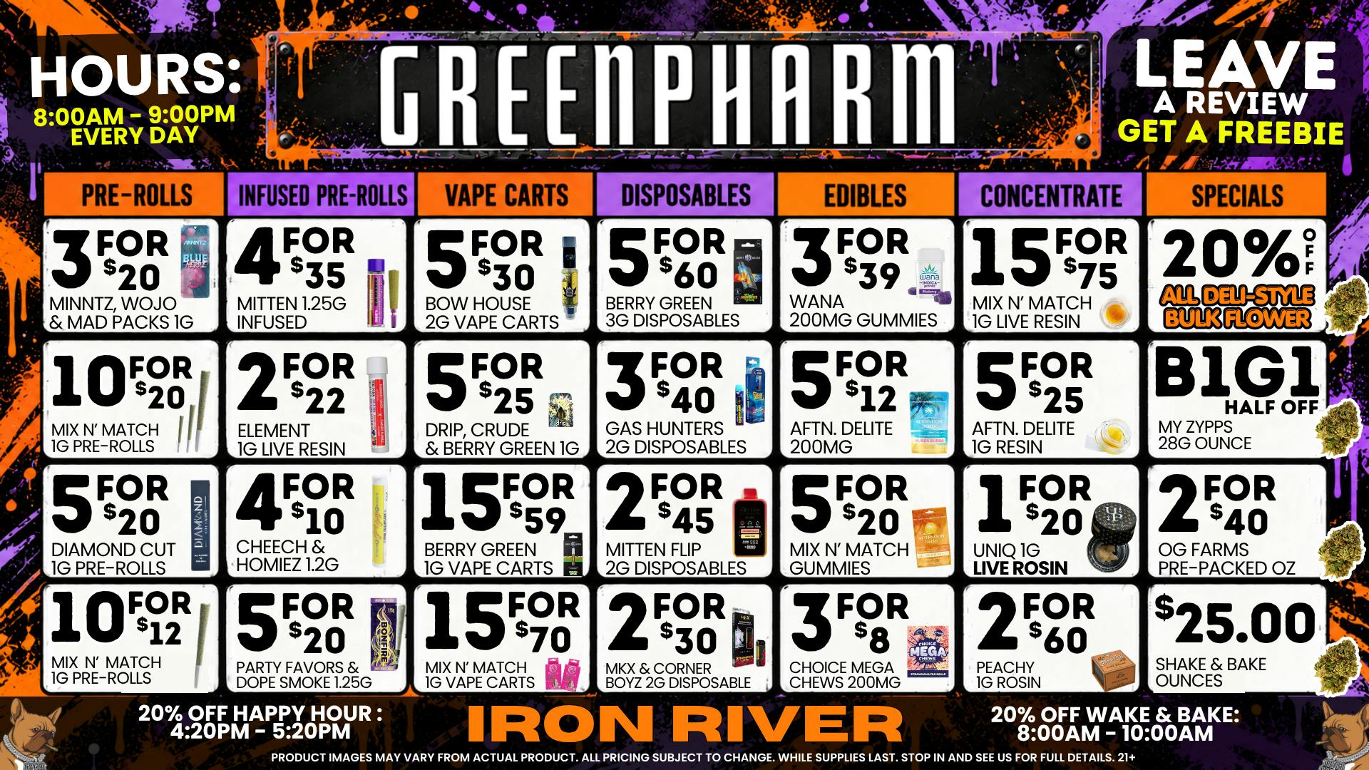 Green Pharm Iron River - Rec - Now Open! ⚡DAILY SAVINGS!⚡
