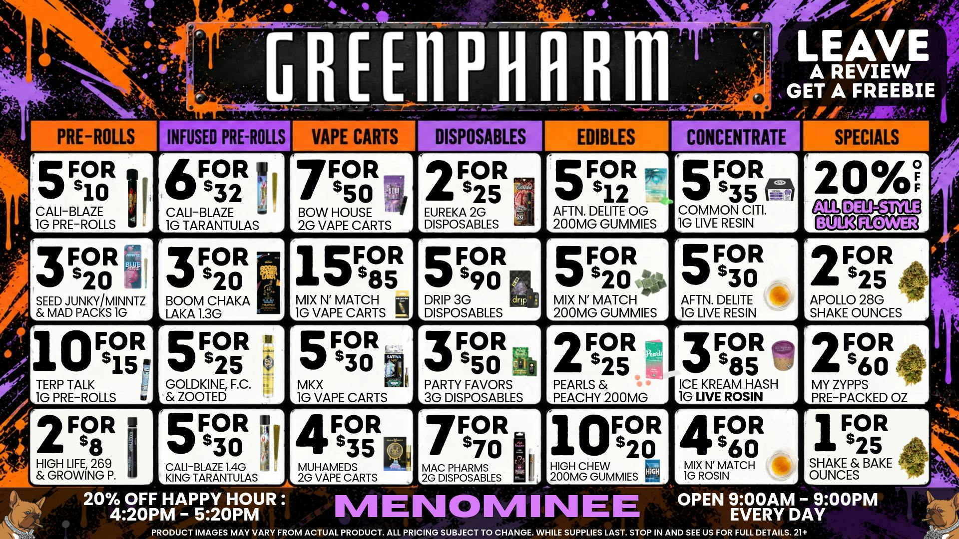 Green Pharm Menominee - Rec - 🎃DAILY DEALS!🎃