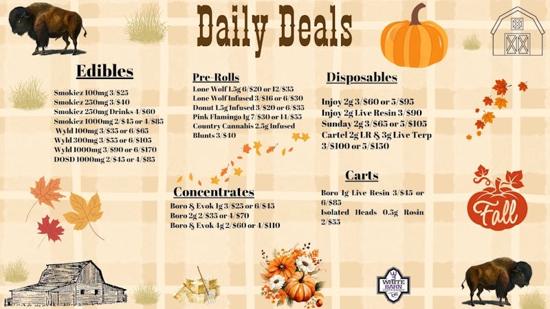 White Barn Dispensary Every Day Deals