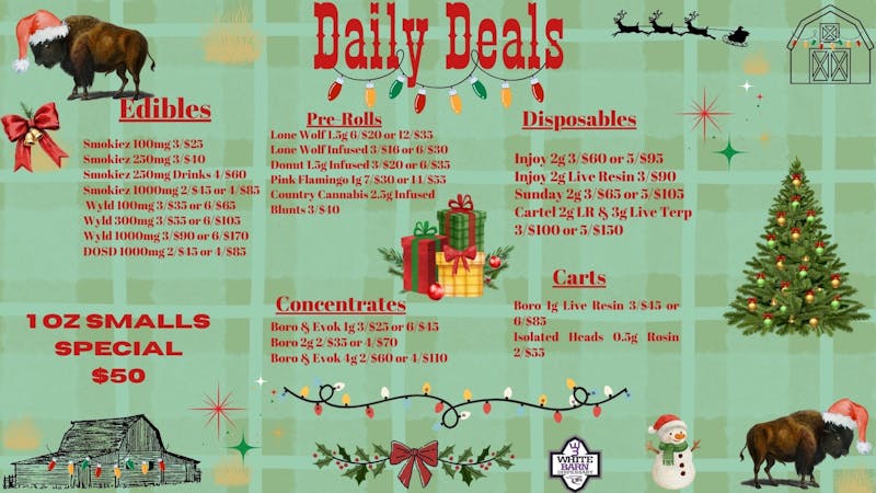 White Barn Dispensary Every Day Deals