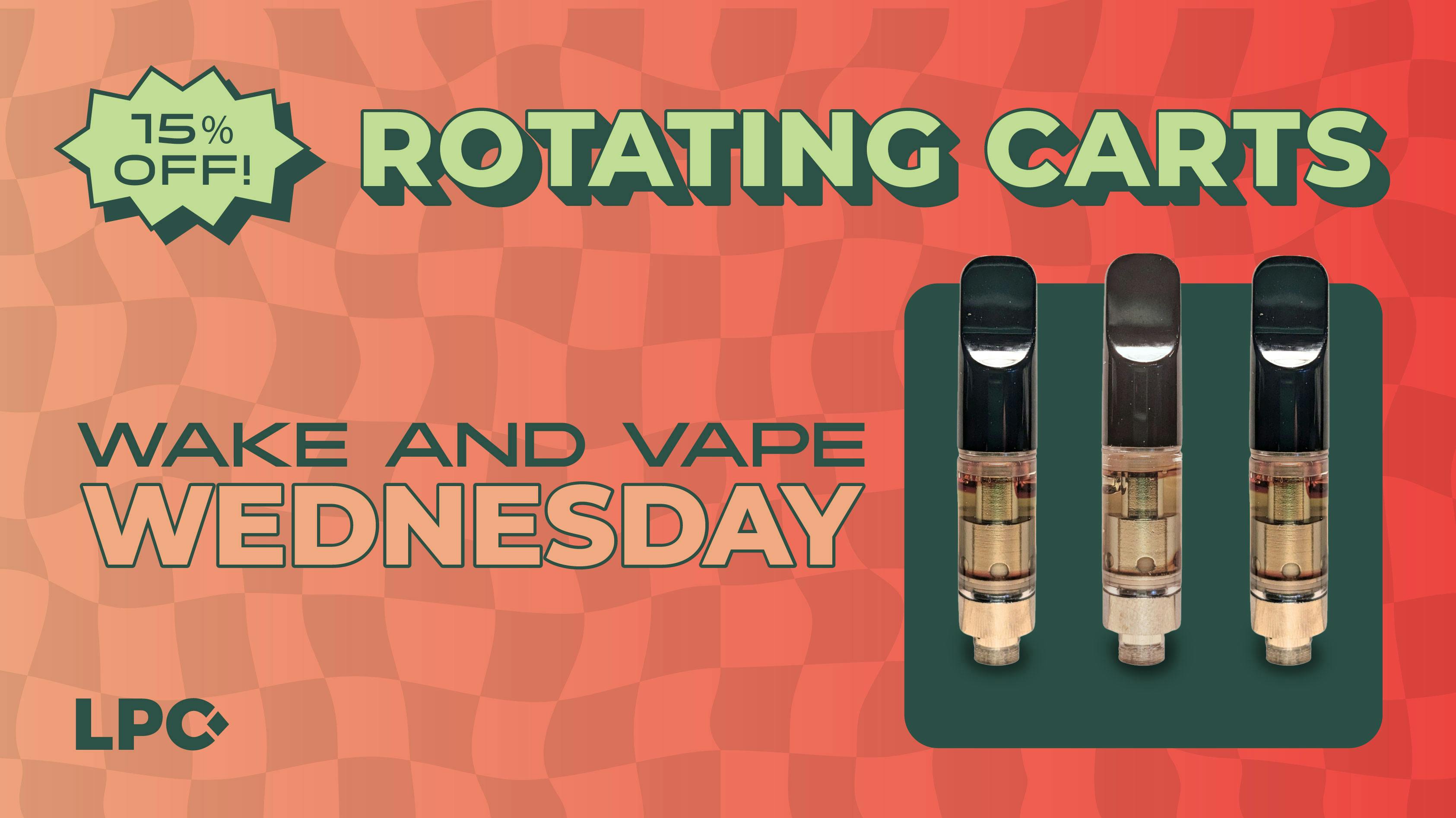 Lone Peak Cannabis Co. Bozeman Wake & Vape Wednesdays: 15% OFF Rotating Carts
