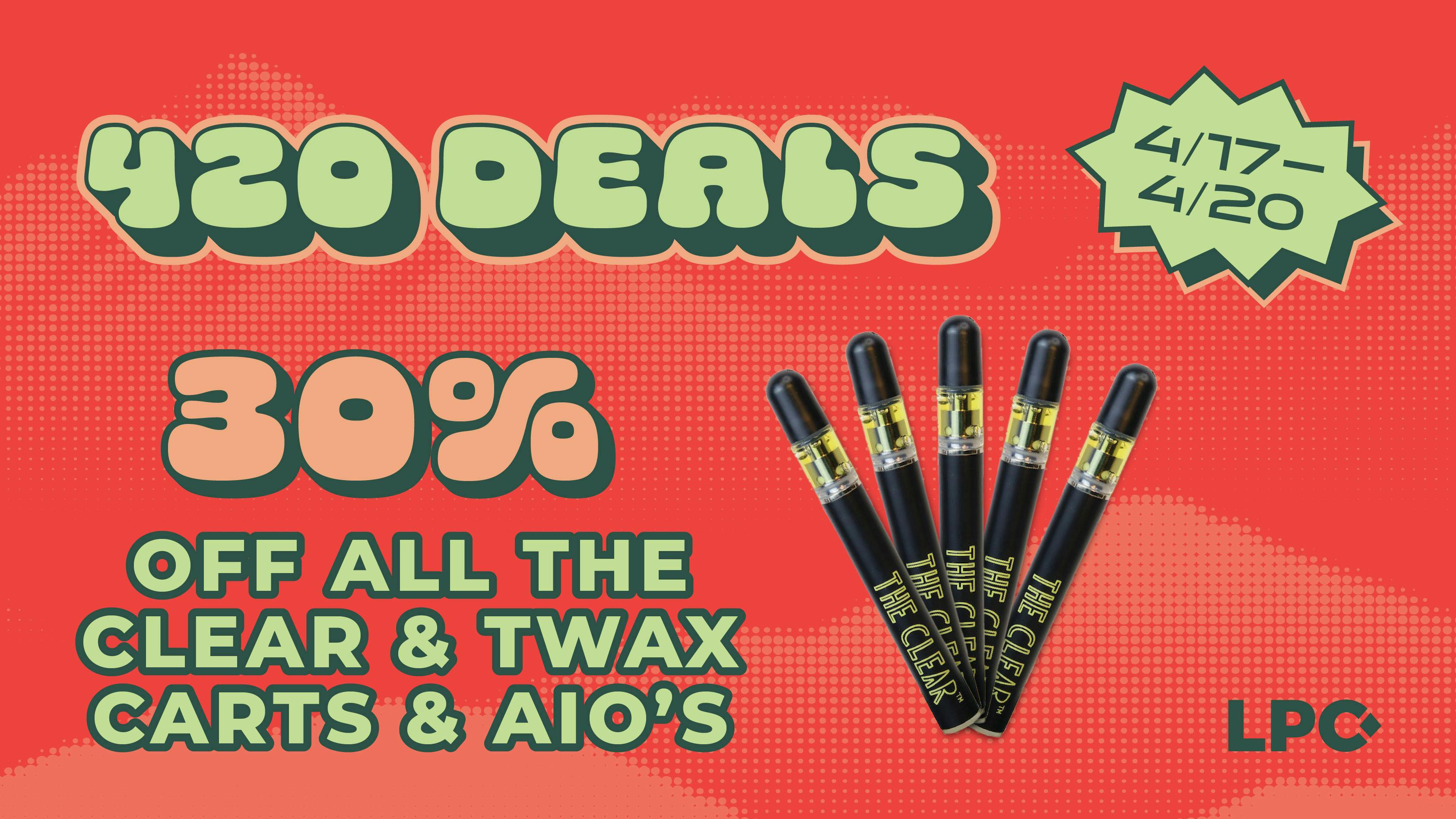 Lone Peak Cannabis Co - Lolo 420 - 30% OFF The Clear & TWAX Carts & AIOs