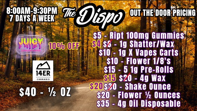 The Dispo 14er 1/2 Ounces with High Quality Daily Deals!