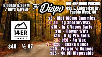 The Dispo 14er 1/2 Ounces with High Quality Daily Deals!